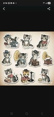 Cute Vintage Style Cat Stickers Journal Scrapbook PICK ONE