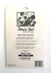 NOS Suzy’z Zoo ENCOURAGING WORDS w/ WITZY STICKERS 4 Sheets