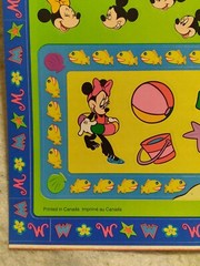 Vintage Sandylion Photo Scrapbook Stickers Mickey Mouse Minnie Beach Springtime