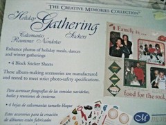 BUY 1-2 Pkgs BLOCK SHEET XMAS Creative Memories Holiday Gathering STICKERS 4 set