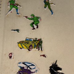 Vintage 80s Album Binder Collection Assorted Stickers Star Wars, Gremlin, Scent