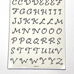 NEW Stickety Doo Da Crafts Stickers Black Alphabet Letters 4 Sheets 2 Designs