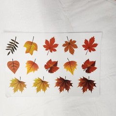 Thanksgiving Stickers Fall Fun Leaves Pumpkin Turkey 12 Sheets