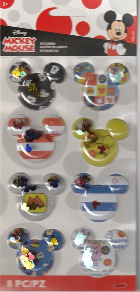 Disney Licensed MICKEY SHAKER BUBBLE HEAD stickers 95324 Fast FREE Ship! WOW!!!
