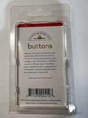DOODLEBUG DESIGN INC Christmas Assortment buttons 24 count, 4 sizes, 6 colors