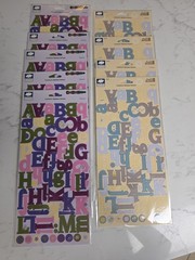 CLOUD 9 Design Scrapbooking Stickers Alphabet Borders Words Lot Of 59 NIP