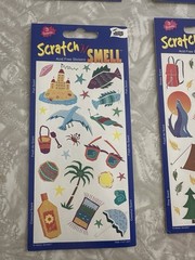 Mello Smello VTG Stickers Scratch N Smell Beach Birthday Farm Camping Lot