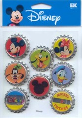 Licensed Disney Stickers MICKEY BOTTLE CAPS 63428 Fast Fair Ship! LAST ONE!