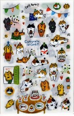 4 packages of TINY CAT STICKERS New Factory Sealed 24 sheets