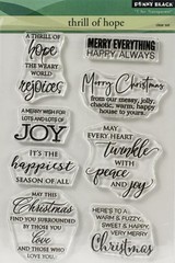 New Penny Black Rubber Stamp set CHRISTMAS HOLIDAYS THRILL OF HOPE free USA ship
