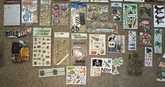 Lot of 55+ Pop Up Stickers, Rubbing, Flat Scrapbooking Travel, Food, Pirates
