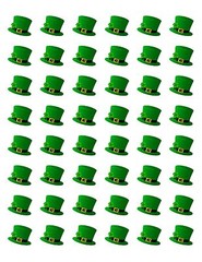 48 ST PATRICKS DAY LEPRECHAUN HAT ENVELOPE SEALS LABELS STICKERS 1.2″ ROUND