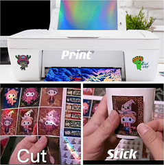 20 Sheets Holographic Printable Sticker Paper 8.5X 11 Inch Waterproof Sticker Pa