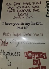 Heart Reflections stickers scrapbook cards crafts Family Bible verses