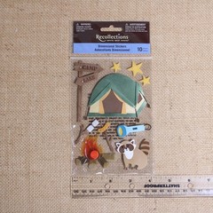 Recollections Camping Outdoor Lake Fun Dimensional Scrapbooking Stickers