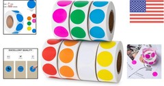 7 Color-Coding Round Dot Stickers – 3500 Pcs for Home, Office & School