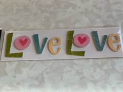 ME & MY BIG IDEAS EMBELLISHMENT STICKERS GLITTER WORD ‘LOVE’ WORD ‘LOVE’ 3D