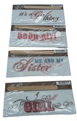 My Mind’s Eye Bohemia Transfer Titles Rub On Lot Of 4 Girls Themed New