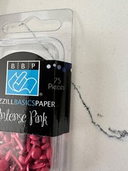 Bazzill Basic Paper Intense Pink 5mm Brads 75PC Scrapbooking Crafts Art Album
