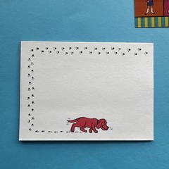 Vintage 90s Clifford Big Red Dog Stickers Grad Cert & Post It Sticky Notes Lot