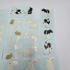 Vtg 90s Mrs. Grossman’s Stickers Lot Animals Cow Bunny Rabbit Easter Spring
