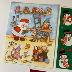Vintage Christmas Stickers Set Hallmark Gibson AGC