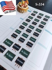 Erin Condren Planner Sticker – Back to School, Test, Exam, No School, Homework