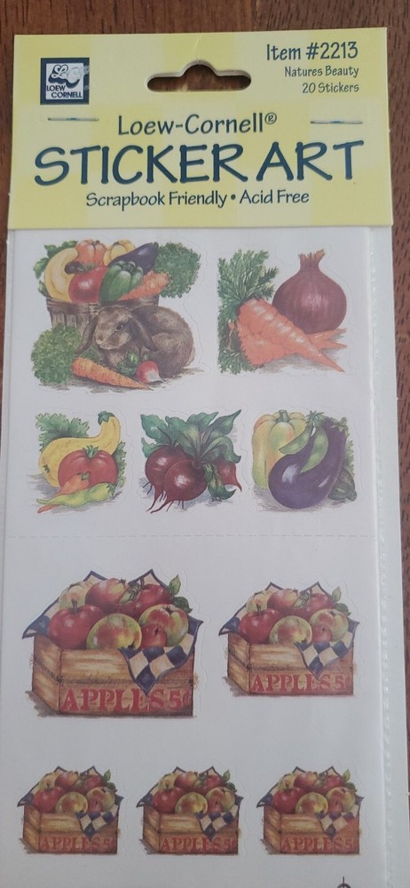 Loew-Cornell Sticker Art: Natures Beauty Farmers Market Fruits & Vegetables