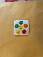 Vintage 1980s Great Seven Pearly Smiley Face Stickers