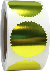 Envelope Seals Serrated Edge Color Labels | 2″ inch | 500 Pack | Pick One Color