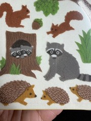 Vintage Sandylion Fuzzy Owl Squirrels Stickers Sealed 90s Toys R Us Scrapbook