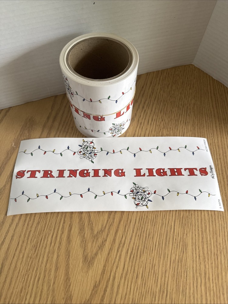 NRN Designs Stringing Lights Scrapbook Stickers ROLL Holiday Christmas