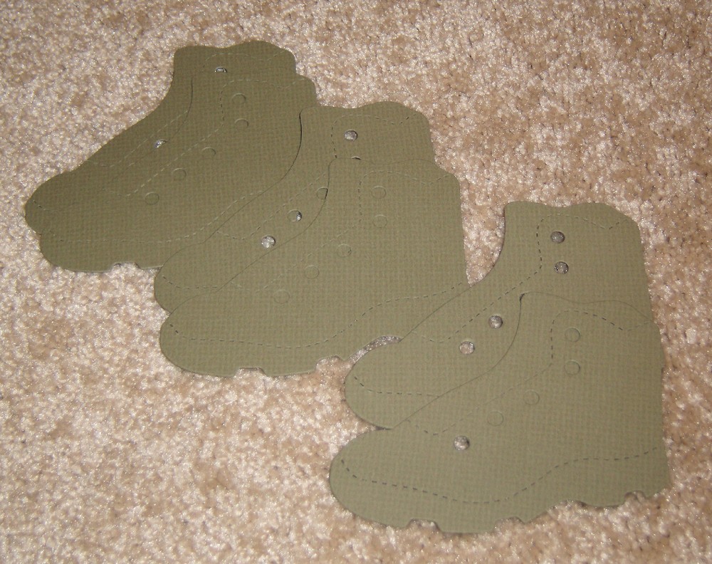 AccuCut Hiking/Army Boot…..Lot of Six in Green.