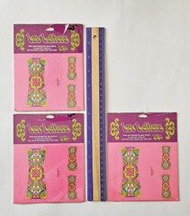 Vtg Hallmark Luv Letters Stickers LOT NIP hippy art psychedelic alphabet