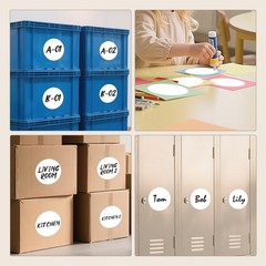 4 Inches White Circle Stickers Roll 300 PCS, Self-Adhesive Large Round Color …