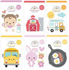 52 Doodle Pops, 3-D scrapbook stickers – Doodlebug dimensional stickers U-CHOOSE