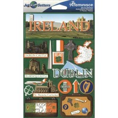 Scrapbooking Crafts Stickers 3D Ireland Dublin Castle Emerald Isle Cathedral