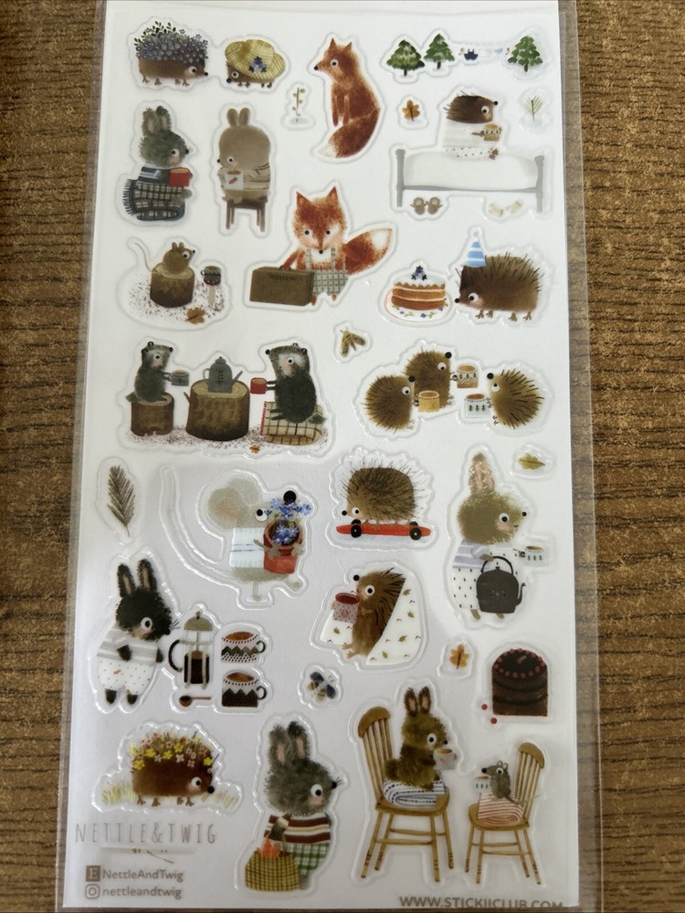 Stickii Club Woodland Creatures Stickers Sheet By Nettle And Twig