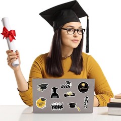 100Pcs Graduation Stickers 2026, College Class Graduation Decorations Stickers f
