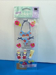 FREE SHIP Jolee’s TROPICAL BIKINI Scrapbook Dimensional Stickers TRAVEL VACATION