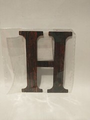 ArtMind RUSTIC BRASS MAGNET METAL LETTER“H” Alphabet Upper-Case Monogram 3.5″