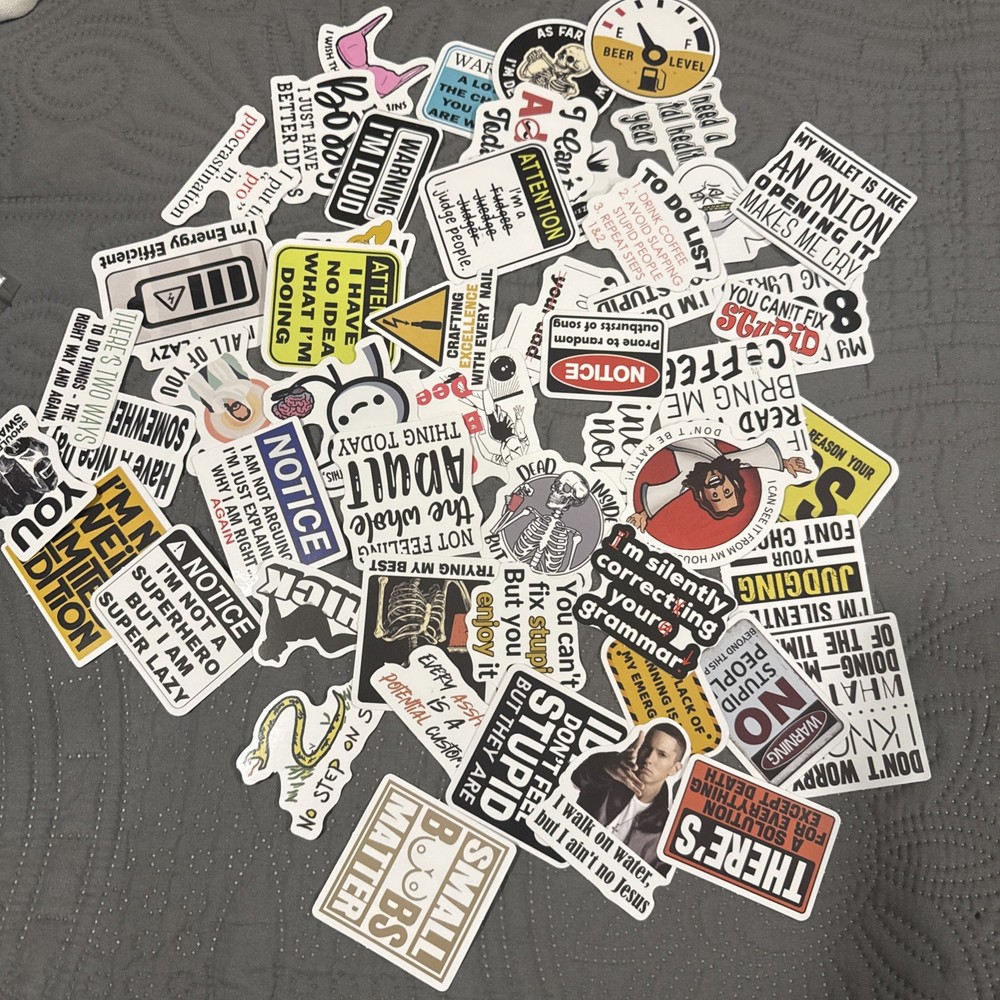 Lot Of 50+ Stickers Sarcasm Witty Rude Funny And More