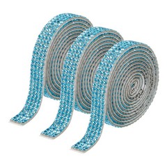 3Roll 3 Yards 8mm Diamond Ribbon Light Blue