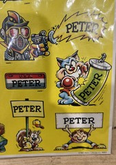 Vtg 1983 PETER Celebrity Stickers Sealed Mark I Name Stickers
