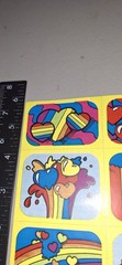 vintage Stickers Yellow Rainbows Items Hearts Rare 1 Sheet Star Bright