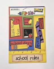 Pebbles Inc School Days Sampler Cardstock Stickers SnipIt Words Titles Quotes
