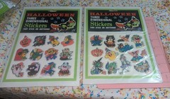 Vintage Halloween 3 dimensional Puffy Stickers Sparkly Effect Lot 2 Packs China