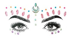 6 Pcs Music Festival Face Jewels, Rhinestone Rave Gems Glitter, Crystal Birth…