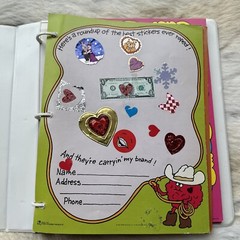 vintage Trend 80s Stinky sticker collector Album Binder Book 1983 & pages