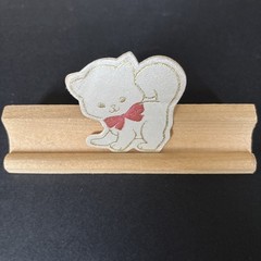 1980’s Vintage Stickers. Satin Stickers. Lot of 5. Cat, Penguin, Pig & Butterfly